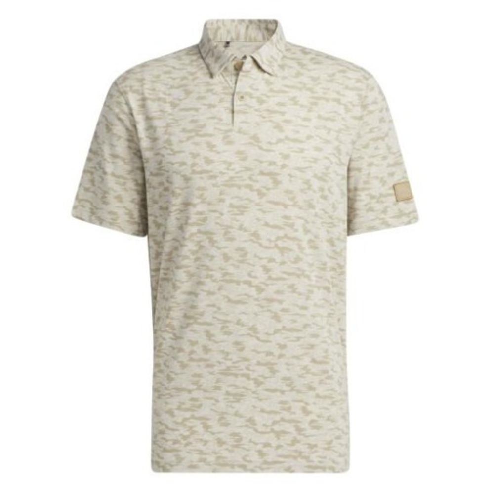 adidas Golf Polo Mens Small GO TO Short Sleeve Shirt Hemp Brown Camouflage